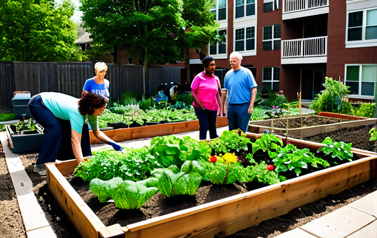 **

"A diverse group of fully clothed neighbors participating in a community gardening project in their apartment complex, planting vegetables and flowers in raised beds, safe for work, appropriate content, perfect anatomy, natural proportions, professional photography, well-lit, family-friendly, modest attire, showcasing collaboration and community spirit."

**