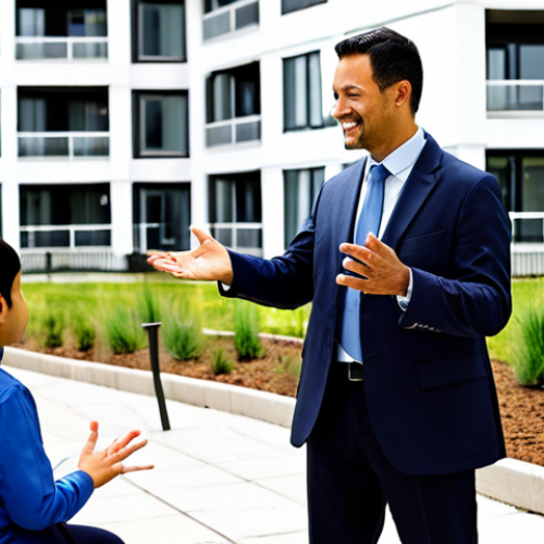 Community-Focused Property Manager**

A property manager, fully clothed in professional attire, facilitating a community event in a modern apartment complex common area. Residents are interacting positively, participating in a family-friendly activity. The background shows well-maintained facilities and landscaping. Perfect anatomy, correct proportions, natural pose, well-formed hands, proper finger count, natural body proportions, safe for work, appropriate content, fully clothed, professional, modest, family-friendly.

**
