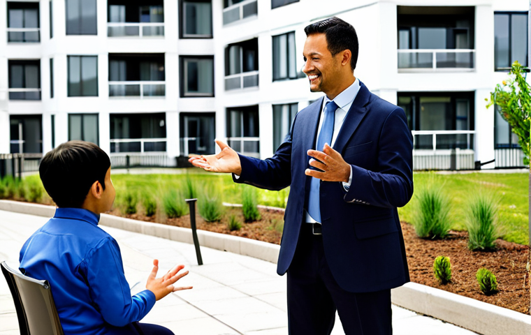Community-Focused Property Manager**

A property manager, fully clothed in professional attire, facilitating a community event in a modern apartment complex common area. Residents are interacting positively, participating in a family-friendly activity. The background shows well-maintained facilities and landscaping. Perfect anatomy, correct proportions, natural pose, well-formed hands, proper finger count, natural body proportions, safe for work, appropriate content, fully clothed, professional, modest, family-friendly.

**
