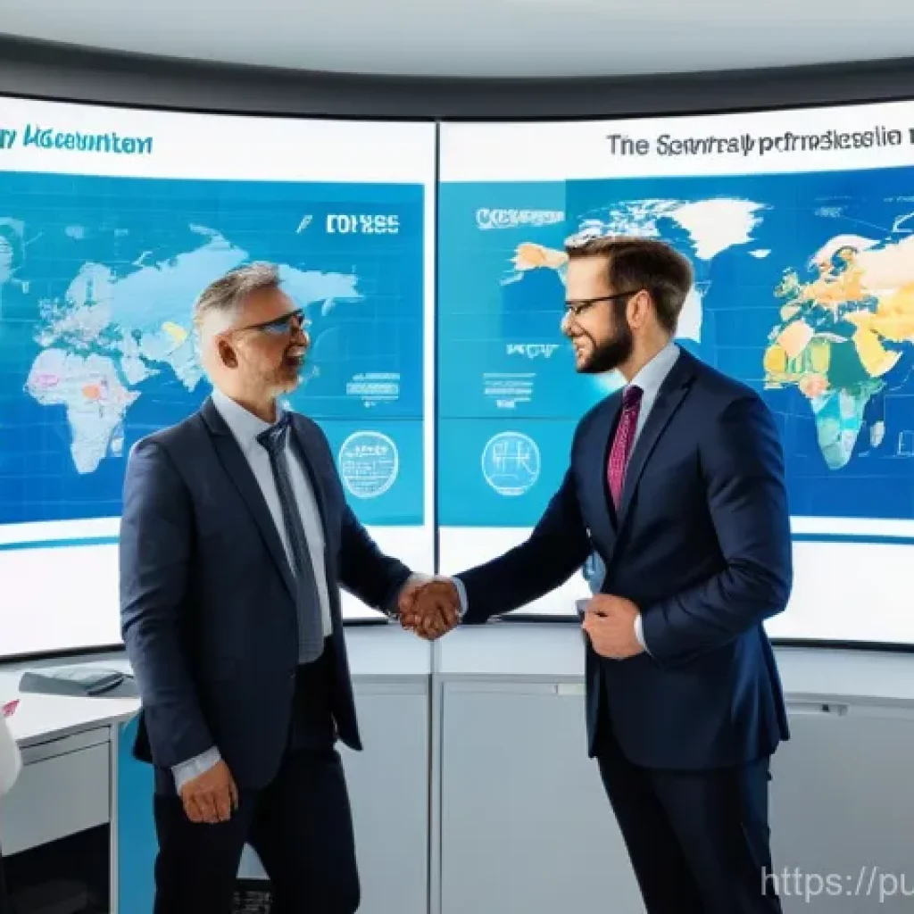 공공관리사와 관련된 최신 기술 - **A group of diverse professionals, including men and women of various ages, in a brightly lit, mode...