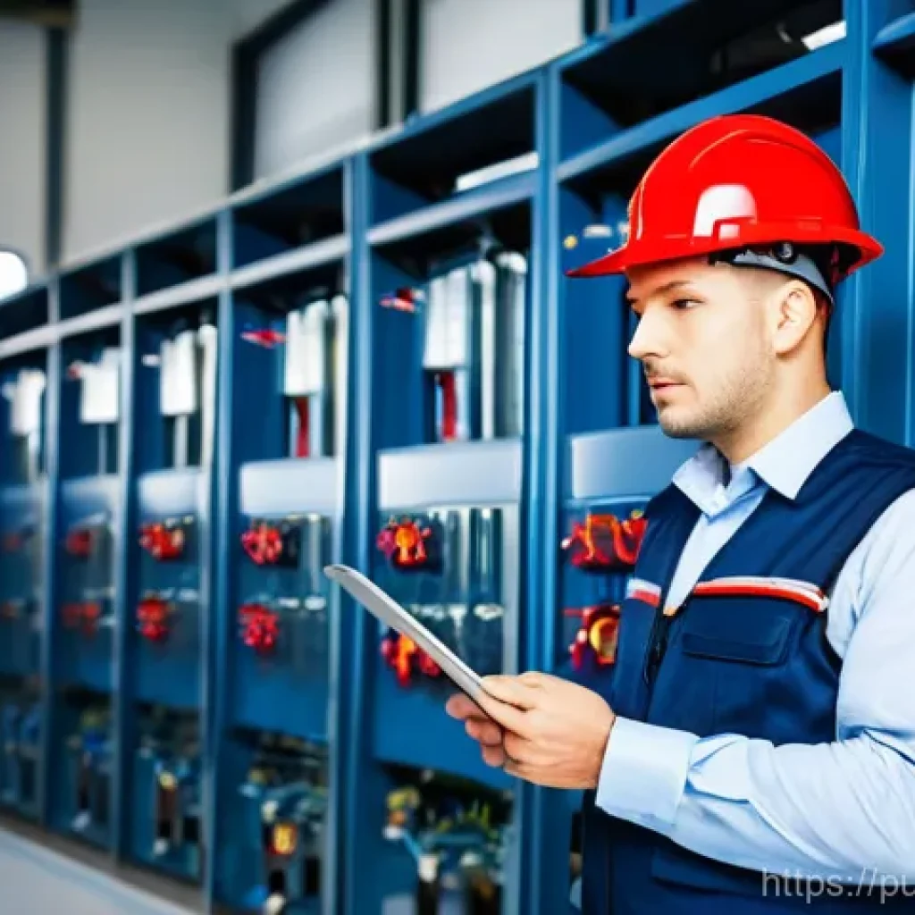 공공관리사 직업군별 업무 특징 - **Prompt for Fire Safety Facility Manager:**
    "A diligent male fire safety facility manager, in h...