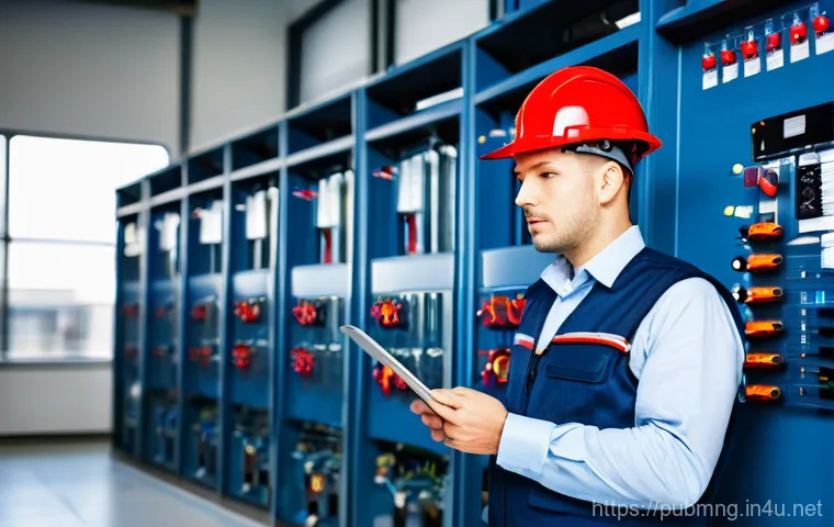 공공관리사 직업군별 업무 특징 - **Prompt for Fire Safety Facility Manager:**
    "A diligent male fire safety facility manager, in h...