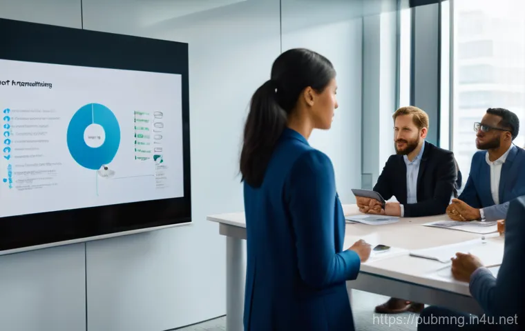 공공관리사 실무 노하우 모음 - A diverse group of public management professionals, men and women of various ethnicities and ages fr...