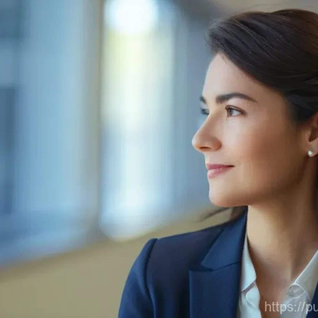 공공관리사 취업 시 추천하는 자기소개서 작성법 - A confident young professional, appearing to be in their late 20s to early 30s, with a diverse backg...