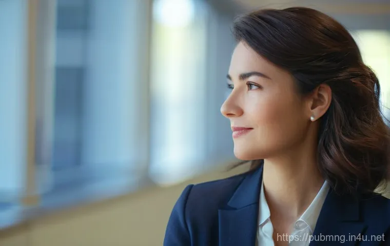 공공관리사 취업 시 추천하는 자기소개서 작성법 - A confident young professional, appearing to be in their late 20s to early 30s, with a diverse backg...