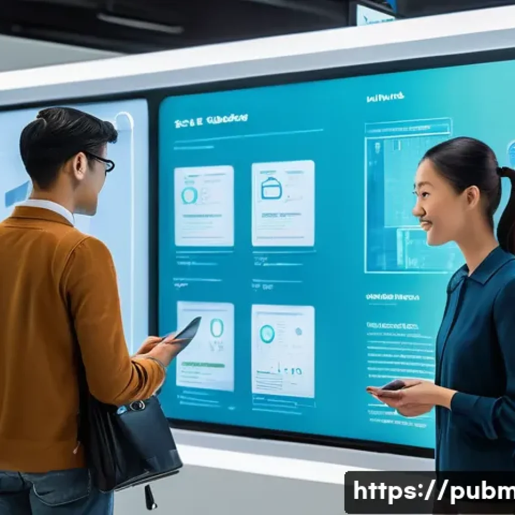 공공관리사와 관련된 최신 트렌드와 연구 주제 - **Prompt 1: AI-Powered Smart Public Service Center**
    "A sleek, modern public service center bath...