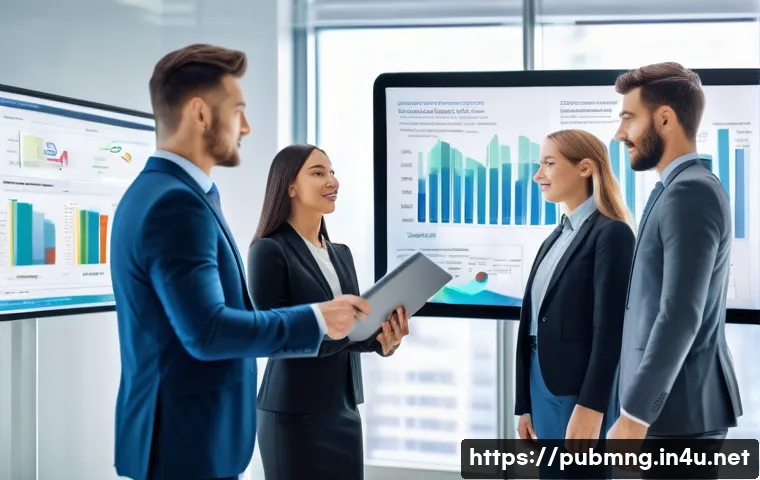 공공관리사 자격증 취득 후의 장기적 성장 가능성 - A professional, diverse group of people (men and women in business attire) standing confidently in a...